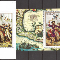 SEALAND PICTURA ( colita + posta aeriana dt.) MNH