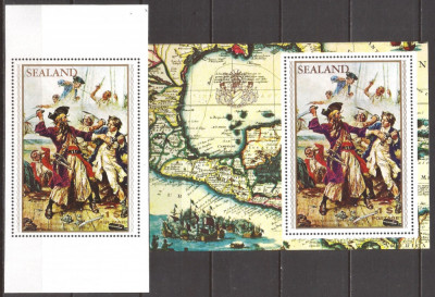 SEALAND PICTURA ( colita + posta aeriana dt.) MNH foto