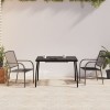 Gossi set de masa gradina, 3 piese, antracit, otel