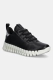Ecco sneakers din piele Gruuv Sneaker Lea femei, culoarea negru, 218203-60719