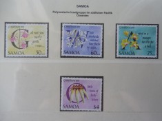 Samoa-Flora-serie completa nestampilate MNH foto