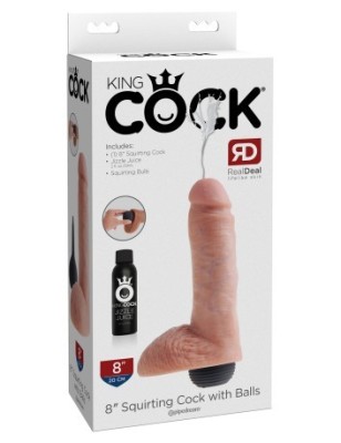 Dildo 8&amp;quot; Squirting Cock with Balls, Light foto