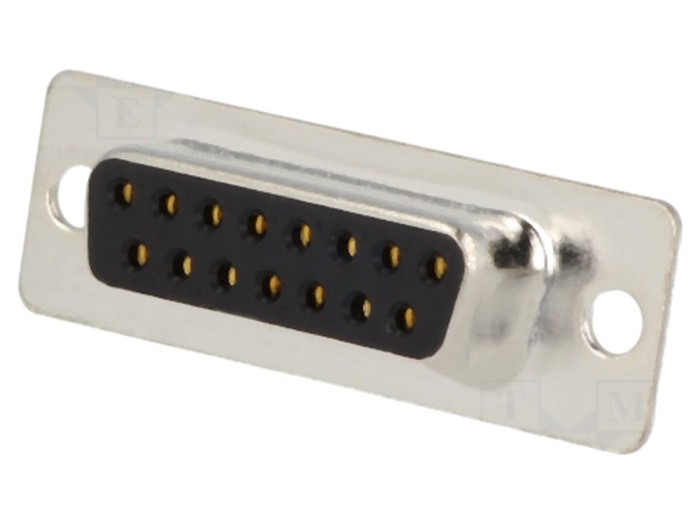 Conector D-Sub 15 pini mamă lipire