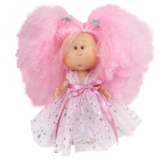 Papusa Nines D&#039;Onil Mia Candy cu parul roz, articulatii si miros de vanilie 30 cm