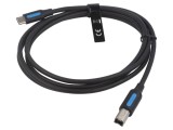 Cablu USB 2.0 B la USB C 1.5m Negru 2A