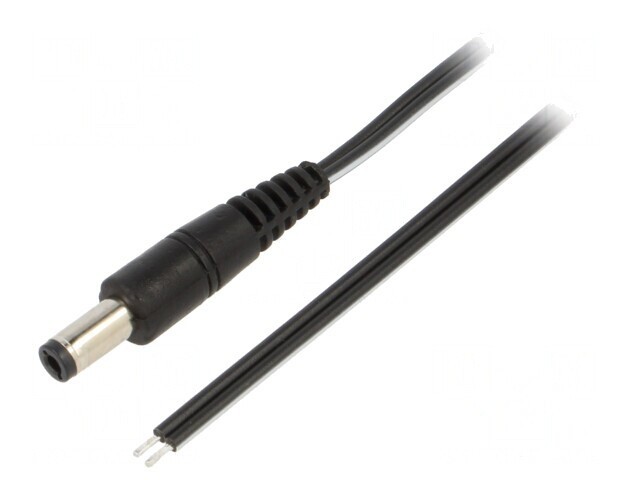 Cablu Alimentare DC 5,5/2,5 Negru 0,5m