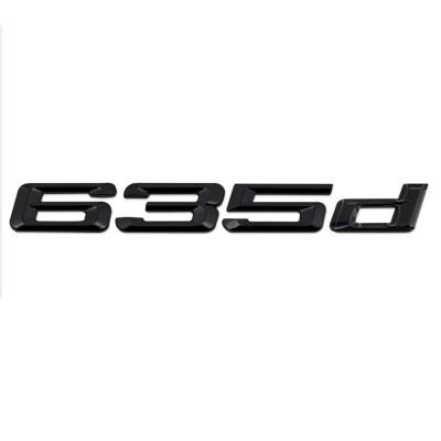 Emblema 635d spate portbagaj BMW, negru foto