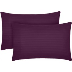 Set 2 huse perna din damasc, densitate 130 g/mp, Mov, 40/40cm
