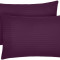 Set 2 huse perna din damasc, densitate 130 g/mp, Mov, 70/70cm