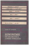 Leon D. Levitchi - Sinonime in gramatica limbii engleze - 129294