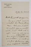 SCRISOARE EXPEDIATA SI SEMNATA OLOGRAF de EMIL GARLEANU , CRAIOVA , 20 MAI 1913