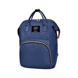 Rucsac multifunctional pentru mamici Iso Trade, 30 L, impermeabil, captusit, bretele reglabile, suport biberoane, Albastru