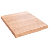 Cumpara ieftin Raft de perete maro deschis 40x50x(2-4) cm lemn stejar tratat