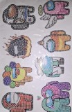 Set de 16 autocolante cu diamante pentru copii BJ , hartie, rasina, multicolor