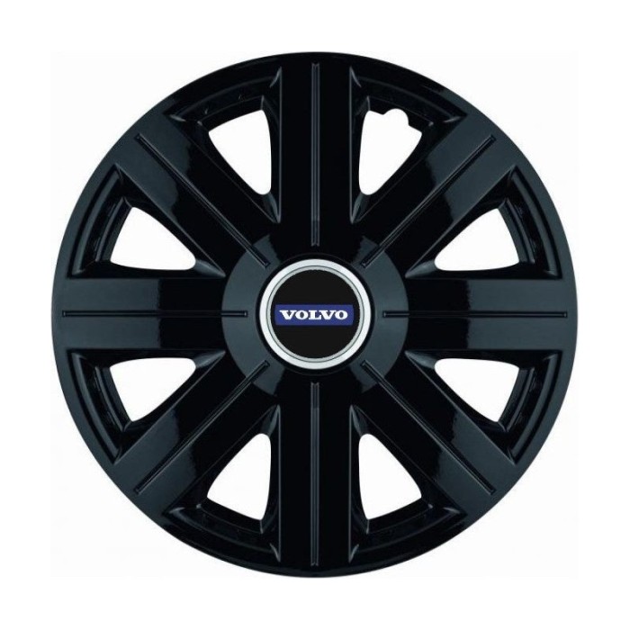 Set 4 Capace Roti, potrivite jantelor de R14, pentru Volvo, model Cosmos Negru