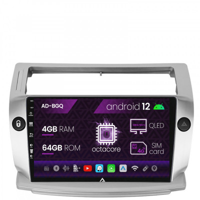 Navigatie Citroen C4 (2004-2014), Android 12, Q-Octacore 4GB RAM + 64GB ROM, 9 Inch - AD-BGQ9004+AD-BGRKIT346 foto