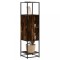 Gossi dulapuru stejar afumat 35,5x35x139 cm lemn si metal prelucrat