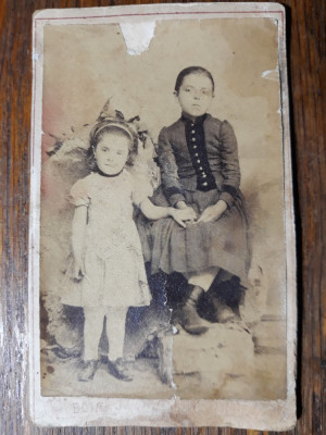 FOTOGRAFIE VECHE - CDV - ATELIER FOTOGRAFIC BOTAR TURDA - INCEPUT DE 1900 foto