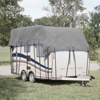 vidaXL Husa de rulota gri 500x300 cm Tesatura netesuta 4015870 foto