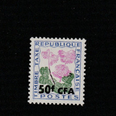 Reunion 1965 - Taxe,Flora , Flori , supratipar CFA.,dant., MNH,Mi.P53