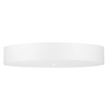 Lampă De Tavan Skala Albă Țesătură/Sticlă/Oțel 6 Becuri Rola Minimalistă De Interior