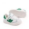 Adidasi albi cu insertii verzi pentru copii - MyBaby (Marime Disponibila: 9-12