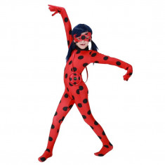 Costum clasic fete Buburuza, Ladybug,Miraculous, marimea M, 5-6 ani foto