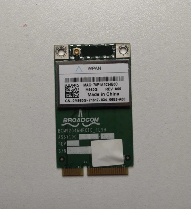 Card Bluetooth wireless Dell Latitude E6400 WPAN M960G