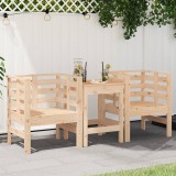 Set 2 Scaune Gradina Lemn Pin Gossi 61.5x53x71cm Exterior Terasa Curte Cotiere
