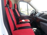 2+1 Huse Scaune pentru FORD TRANSIT 2013+ Microbuze Negru Rosu Textil