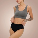 Weekiss Hipster chiloti menstruali, lenjerie menstruala reutilizabila, Dimensiune: XXL (44); Reduceri de volum: fără; Culoare: Negru