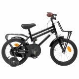 vidaXL Bicicletă pentru Copii 12 Inci pentru 2-4 ani Negru 42009253
