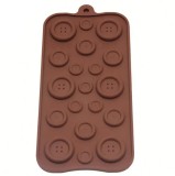 Forma din Silicon pentru Ciocolata de Casa, Bomboane, Jeleuri sau Cuburi de Gheata, Nasturi, 21 x 10 cm, Oem