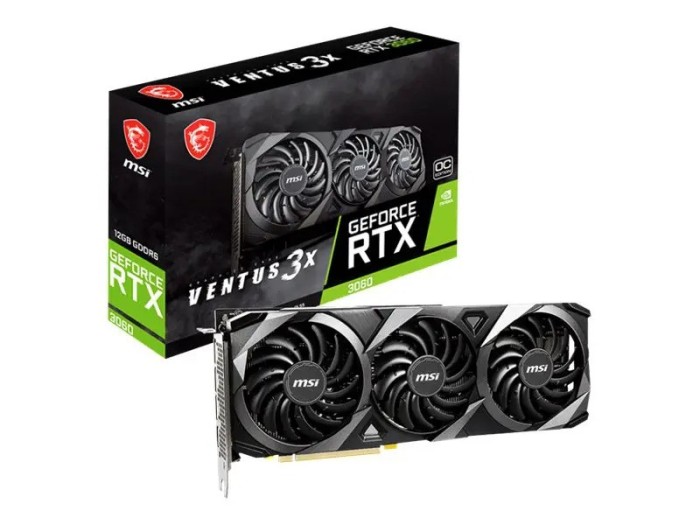 Placa video MSI GeForce&reg; RTX&trade; 3060 VENTUS 3X OC, 12GB GDDR6, 192-bit