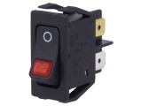 &Icirc;ntrerupător Basculant DPST ON-OFF 16A 250V Negru IP40 230V