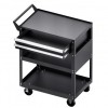 Carucior pentru scule cu 3 tavi si 2 sertare, Vivatechnix max 182 kg, 4 x roti, 785 x 450 x 945 mm, carlige laterale