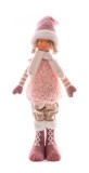 Decoratiune de Craciun MagicHome, fetita roz, 75 cm