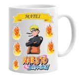 Cana alba personalizata naruto shippuden nume matei, INOVATIX&reg;. 330 ml, Oem