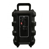 Boxa portabila elSales ELS-ZQS-8107 , acumulator integrat , lumini LED , negru