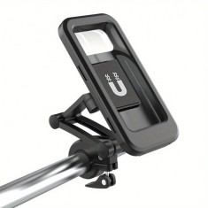 Suport Universal Impermeabil pentru Telefon pentru Motocicleta, Bicicleta, Scuter, Material ABS, Suport GPS rotativ 360&deg;, suport reglabil pentru telef