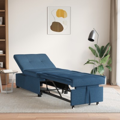vidaXL Canapea 3 &amp;icirc;n 1 extensibilă din material albastru foto