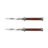 Set 2 Bricege automate, Italian Blade, Stiletto, DEPOX&reg;, otel inoxidabil, 33 cm, husa inclusa, maro