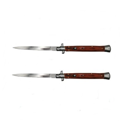 Set 2 Bricege automate, Italian Blade, Stiletto, DEPOX&amp;reg;, otel inoxidabil, 33 cm, husa inclusa, maro foto