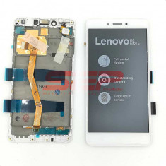 LCD+Touchscreen cu Rama Lenovo K6 Note WHITE