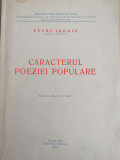 Petru Iroaie - Caracterul poeziei populare. (dedicatie Cernauti 1939, foclor)