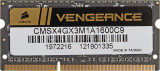 Cumpara ieftin Memorie Laptop Corsair Vengeance 4GB DDR3 PC3 12800S 1600Mhz CL9, 4 GB, 1600 mhz