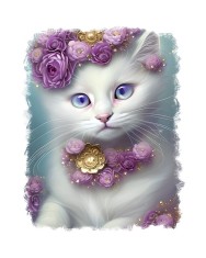 Sticker decorativ, Pisicuta, Roz, 70 cm, 6616ST foto