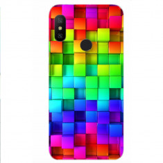 Husa Xiaomi Mi A2 Lite Silicon Gel Tpu Model Colorful Cubes foto