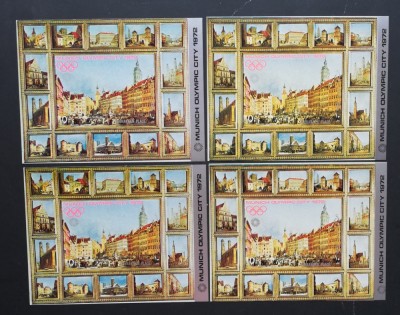 YEMEN A.R. - MUNICH oras Olimpic 1972 -4 x 1 S/Sh.-NEOB.** - YAR 0117A foto