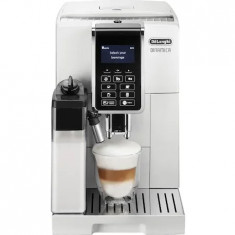 Espressor automat De’Longhi Dinamica ECAM 350.55.W, 1450 W, 15 bar, 1.8 l, sistem LatteCrema, carafa lapte, Alb